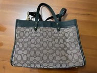 COACH Field Tote 30專櫃購入滿版LOGO大款手提斜背托特包