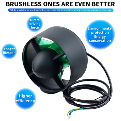 DIY 24V-48V 800W Underwater Thruster Brushless Motor 140Mm 5 Paddle Propeller 130N Propulsion For RO