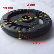 3-wing cast iron dumbbells with hole 30, dumbbells 1kg, 2kg 3kg 5kg