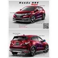 Honda hrv 2014 2015 2016 2017 mugen bodykit body kit front side rear skirt lip rear roof spoiler
