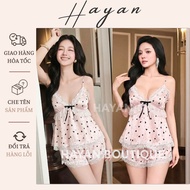 BN4 sexy 2s pajamas set with pretty heart pattern and PADDING, seductive silk pajamas set BN4 FOAM