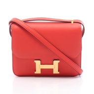 【二手】愛馬仕 (Hermes) Constance 3 Mini 女士單背包，Rouge Tomato 色號。
