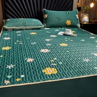 Thailand Latex Three-Piece Set of Summer Sleeping Mat Summer Ice Silk Mat 1.8M Bed Can Be Wash Folded 1.2 M 1.5 Fabric Cooling Mattress