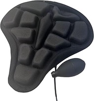 DAWAY F1 Inflatable Bike Seat Cushion - Adjustable Air Shock Absorption, Customizable Soft to Firm C