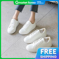 รองเทาผาใบสขาวแบบยนเซกส รน 5cm_25F055