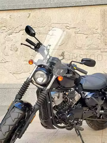 45CM Motorcycle Windshield Windscreen Odometer Viser Visor Front Wind Shield Deflectors for HYOSUNG 