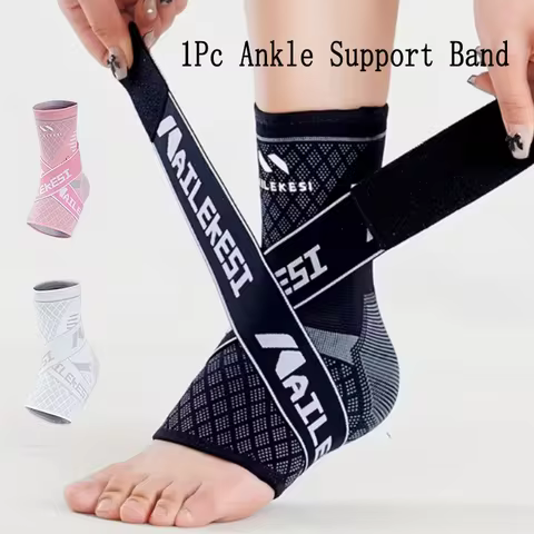 1PC Ankle Support Band Running Soccer Basketball Ankle Protection Wrap Band Durable Breathable Adjus