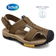 NDE TOP★Scholl ผู้ชายรองเท้ากีฬากลางแจ้ง สกอลล์ Men's Sandals ป้องกันเท้าเดินป่ารองเท้าแตะกีฬาลุยรองเท้ารองเท้าชายหาด 1223