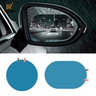 2 Pcs/ Set Practical Car Rear-view Mirror HD Rainproof Film/ Quality PET Clear Automotive Window Waterproof Sticker/ Vehicle Safety Anti-fog Films