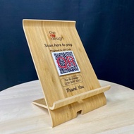 QR Code Wooden Standee
