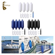 [kokiya] 4x Inflatable Marine Bumper Ribbed Twin Eyes Boat Fender Boat Fender Boat Bumper Marine Doc