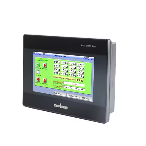 Coolmay 4.3 Inch HMI PLC All In One EX3U-8043H-24MT Support MODBUS RTU RS485 And RS232 Programmable 