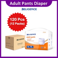 3ELIGENCE Adult Pull Up Pant Diapers (Size XL), 120 Pcs 12 Packs, Carton Sales (Breathable, High Absorbent, Comfortable)