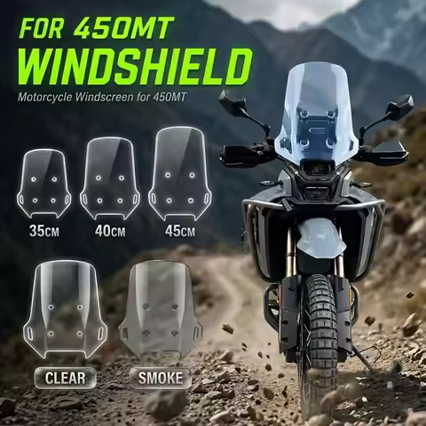 45CM 35CM 40CM Smoke Transparent 450MT Motorcycle Windshield For CFMOTO 450 MT CF450MT Accessories M
