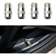 4PCS Car Tire Pressure Monitor Valve Stem Caps, 2.4Bar 36PSI Car Tire Pressure Monitor Sensor Indica