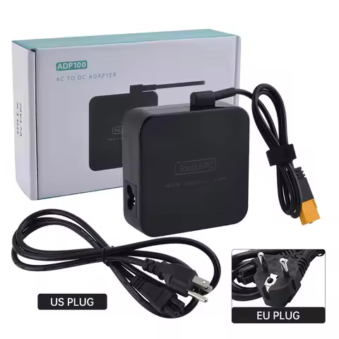 ToolkitRC ADP100 20v 5A 100W 50-60HZ 1.5A AC To DC Power Adapter Output Power XT60 Plug for RC Batte