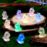 10/20 Chiếc Dạ Quang Mini Nhựa Kỳ Lân Các Bức Tượng Nhỏ Phát Sáng Trong Bóng Tối Cho DIY Vườn Cổ Tíc