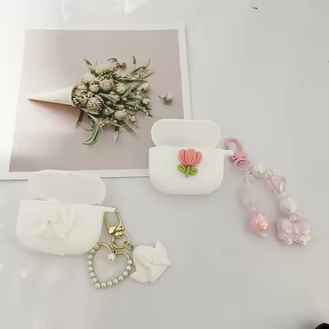 cartoon/flower Earphone Cover For Realme Buds T200 T200x T200Lite Case Silicone case for Realme Buds