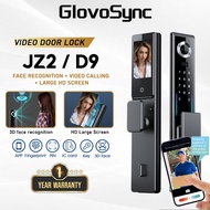 3D Face Recognition Door Lock Digital Lock , Smart WiFi Door Locks with Camera, Video Doorbell, Fingerprint, Passcodes, IC Card, Keyless Smart Mortise Lock for Front Door