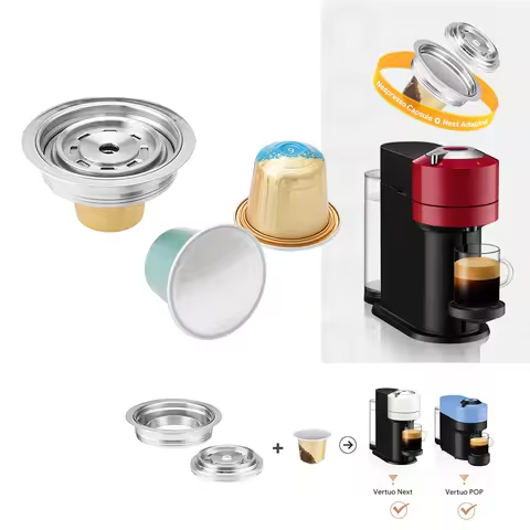 Coffee Capsule Adapter Fits Nespresso Original Pods Converts to Vertuoline Capsules Vertuo Pop/Next 