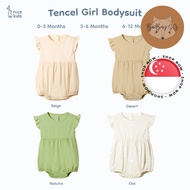 [SG STOCK] TENCEL Bodysuit Romper Girl (0-3M 3-6M 6-12M) - Baby/ Gril