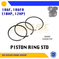 PISTON RING STD 186F 186FA 10HP 12HP AIR COOLED DIESEL ENGINE