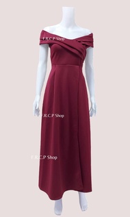 FRONT SLIT FRCP Ladies Gown Wedding Bridal Ninang Sponsor Debut Women’s Maxi Long Dress Formal  /bri