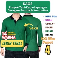 100 Thousand 4 Men's Long Sleeve Collar T-Shirts POLO WorkPOLOS for Building Workers, Farmers, Wet P