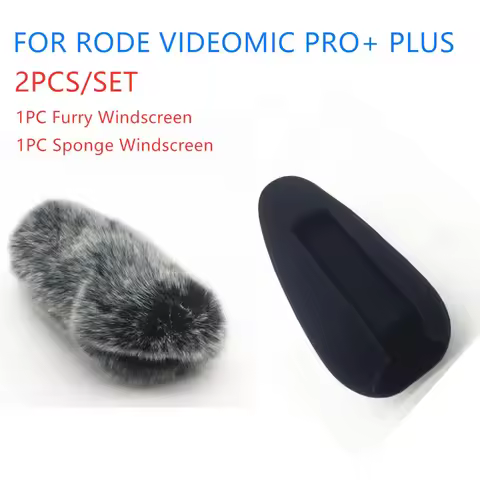 Pop Filter Dead Cat Outdoor Artifical Fur Windscreen Microphone For Rode Videomic PRO+ Plus With Spo