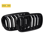 Front Kidney Grille Double Slat Sport Grill For X5 F15 X6 F16 X5M F85 X6M F86 2013-2019 (Gloss Black