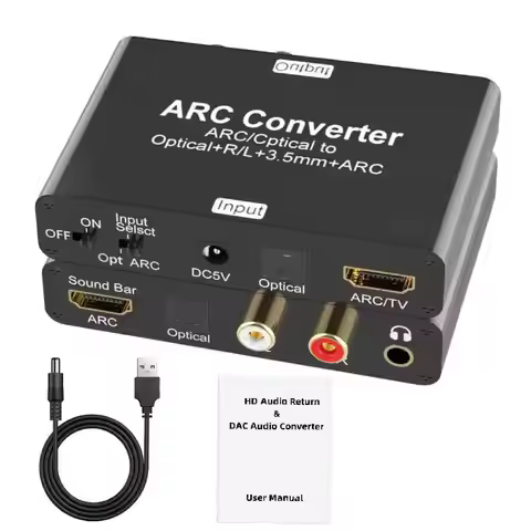 HDMI ARC Audio Extractor CEC Return Channel 192khz DAC Converter HDMI To optical Coaxial RCA 3.5mm S
