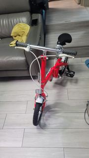 小童紅色摺疊單車