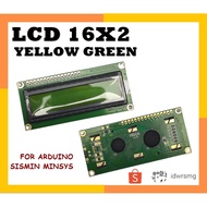 LCD 16x2 Module, Yellow-Green Display, for Arduino