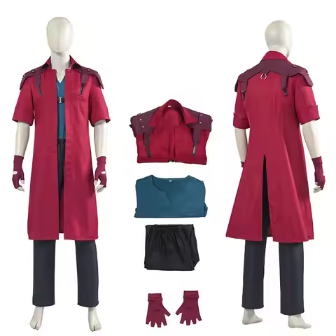 Anime DMC Dante Cosplay Costume Red Coat Full Set 3 Dante Cosplay Costume Halloween Cos Costume Full