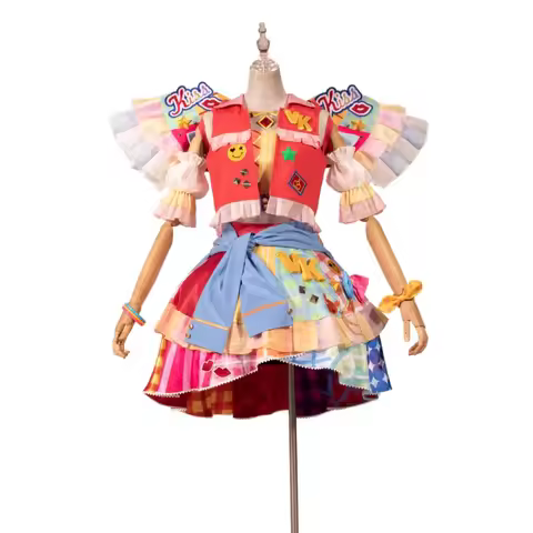 Mikuru Natsuki Aikatsu Cosplay Costume Colorful Idol Outfit Full Set（Wings Excluded）