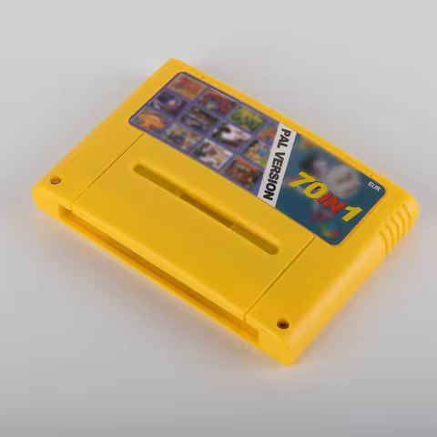 For 70 in 1 SNES Game Cartridge – Compatible with 16-bit PAL EUR Console, Battery Save Function