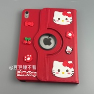 Cartoon Cartoon Red KT Suitable for Samsung A8/A9/A9+Tablet Protective Case 35cm Rotating Leather Ca