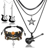 3 Pcs Multilayer Y2k Star Fairy Grunge Jewelry Set for Women Layered Grunge Music Bracelets Y2K Star