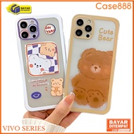 Vivo T1 5G Y55 5G Y75 5G Case Cute Bear Silicon Transparent Casing
