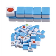 64Pcs Mahjong Blocks Mahjong Tile Game with Pattern of Flag Ball 1/2 Players Parent Child Party Game
