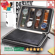 Kotak Jam Tangan Display Box Bahan Kulit 8 Grid - L-001 Terbaik Dikelasnya