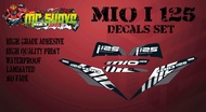 Mio i 125 Stock Decals Set (White)