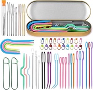 59PCS Yarn Needles Set, Darning Needles Kit, Big Eye Blunt Needles Kit with Bent Tapestry Needle Kni