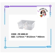FR1000-2C Disposable Plastic Microwave 2 Compartment Container Lunch Box Food Container ±50pcs