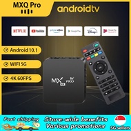 SG MXQ Pro Android 10.1 Smart TV Box 4K Media Player Set-top Box2.4G&5G Wifi Chip 8GB+128GB