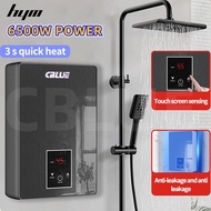 HYM Electric Water Heater LCD Touch Screen Instant Water Heater Shower Quick Direct Heating 6500W
