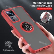 Xiaomi 12T 12T Pro Magnetic Holder Ring Shockproof Matte Casing For Xiaomi Mi 12T Pro Armor Cover Xi