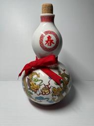《收藏》早期金門陶瓷 76年春節紀念酒瓶