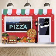 1PC Cooking Pizza Shop Theme Party Decoration Background -82.7 * 59.1/59.1 * 39.4/39.4 * 29.5in, Piz