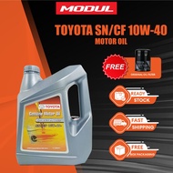 Toyota Semi Synthetic ENGINE OIL SN/CF 10W40 (4L) + FREE ORIGINAL TOYOTA FILTER 🎁